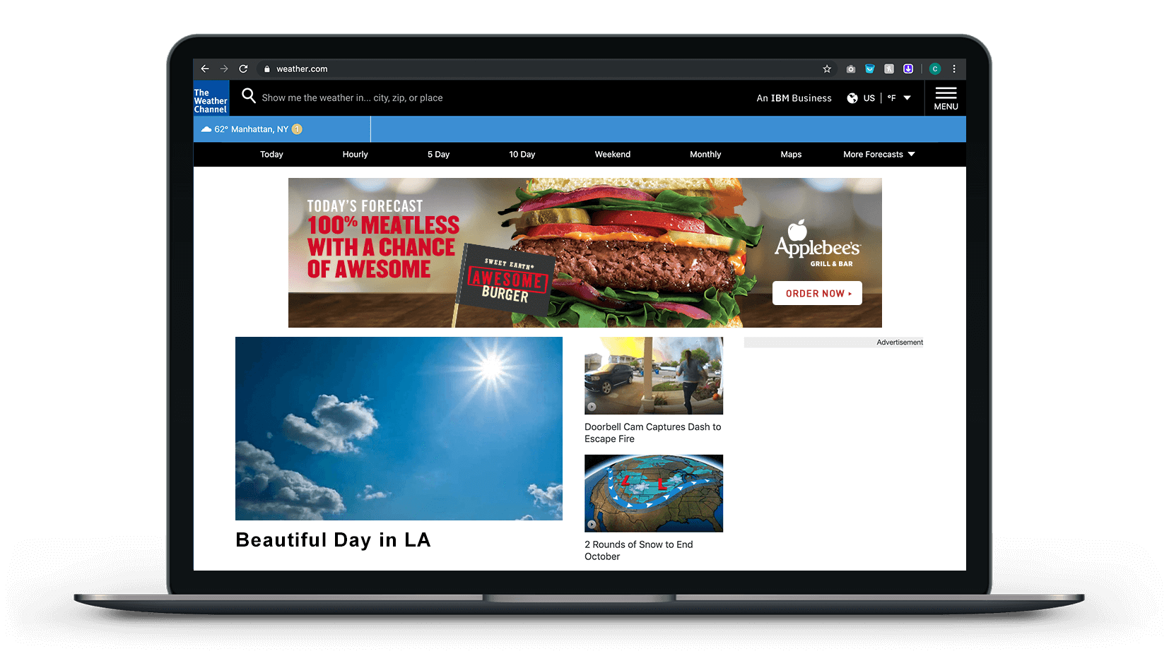 Sweet Earth Awesome Burger campaign element 1 by Adam Sykut