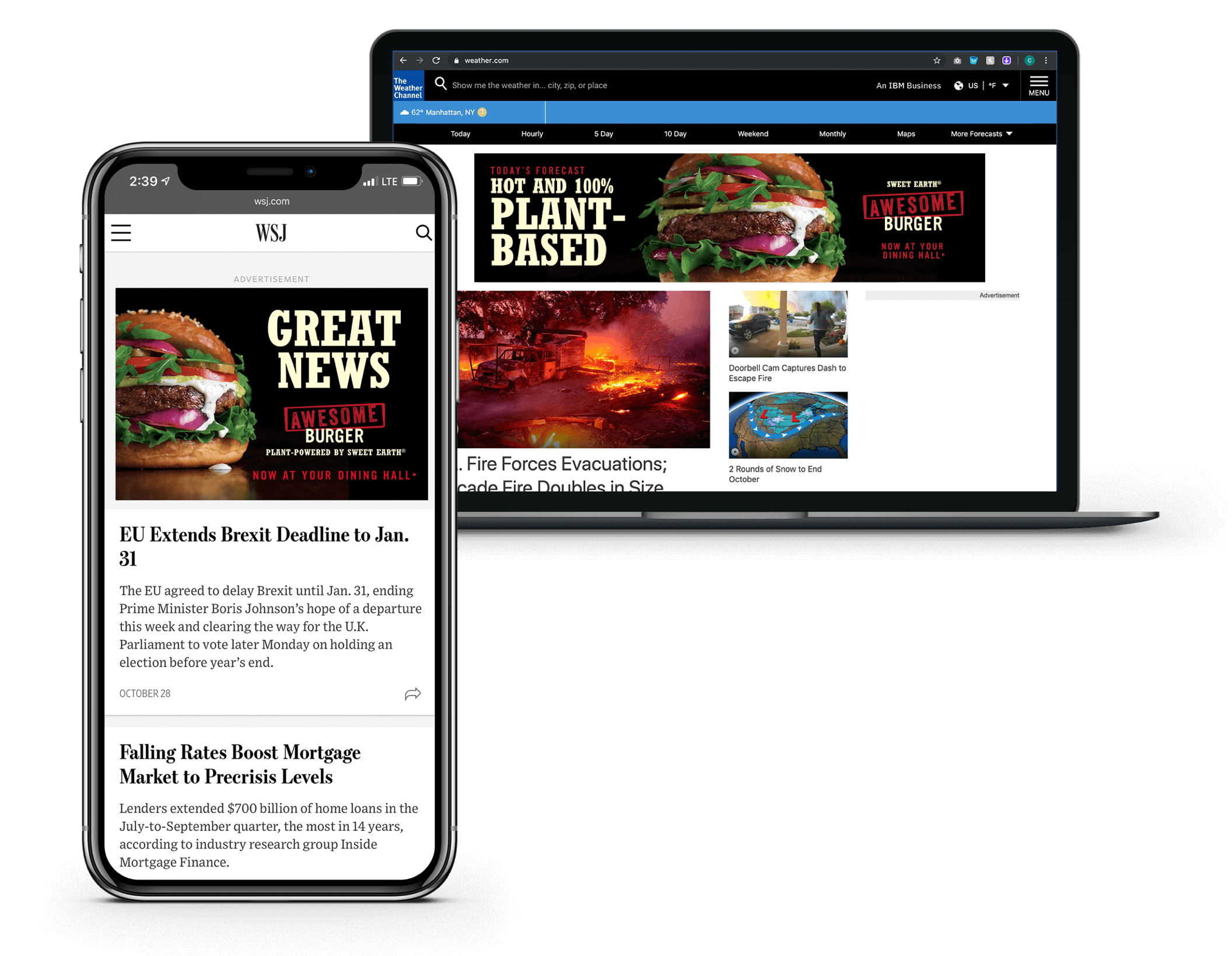 Sweet Earth Awesome Burger campaign element 3 by Adam Sykut