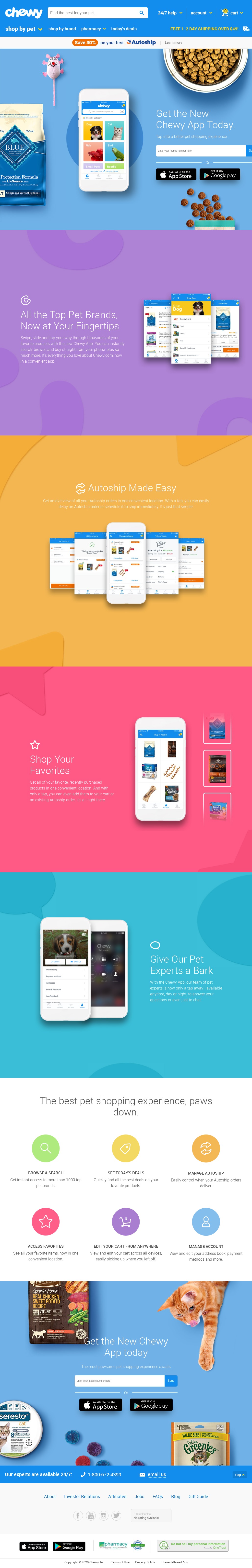 Chewy App Launch promotional website by Adam Sykut