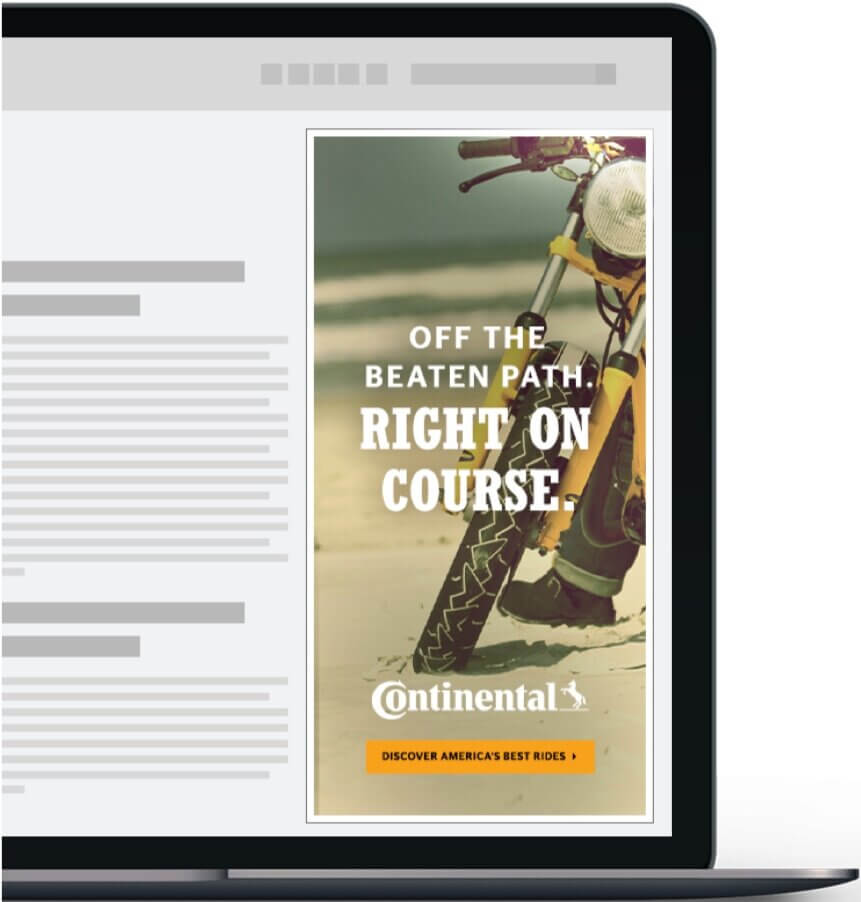 Continental Motorcycle Go Ahead digital ad 2 by Adam Sykut